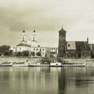 Kauno garlaivių prieplauka (XXa. 3 dešimtmetis) - Drobė (su porėmiu / be porėmio)