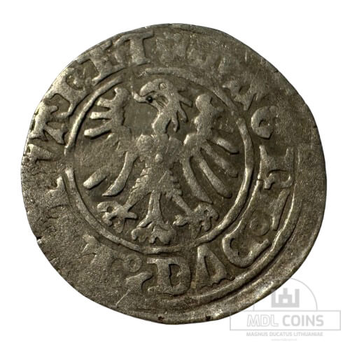 1501-1506 metų Aleksandro Jogailaičio 1/2 grašio - Gotika - Katalogo nr. H8 - "Ex-collection of Dzmitry Huletski" - Image 2