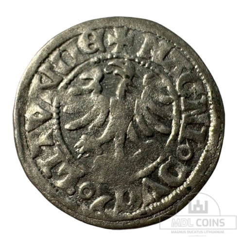 1501-1506 metų Aleksandro Jogailaičio 1/2 grašio - Renesansas - Katalogo nr. H26 A - "Ex-collection of Dzmitry Huletski" - Image 2