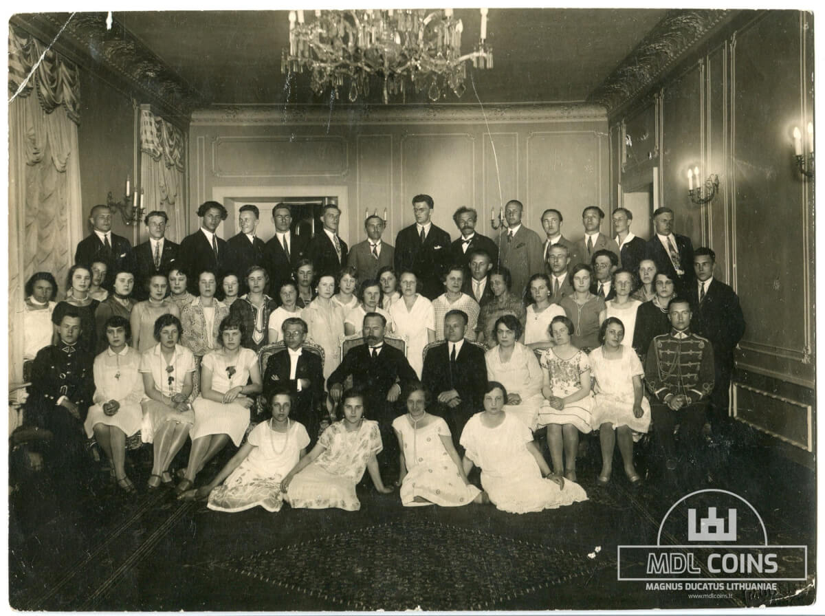 Antanas Smetona - Rygos lietuvių choras „Šviesa“ - Kaunas, 1927 metai - 16,5 x 22,5 cm