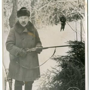 Antanas Smetona medžioklės linijoje - 1939 metai - 13 x 18 cm