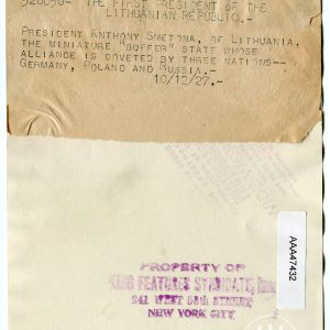 Alternative view of Antanas Smetona - 14,3 x 19,3 cm