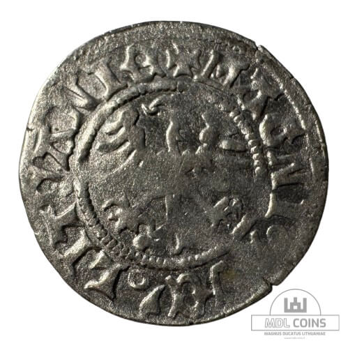 1501-1506 metų Aleksandro Jogailaičio 1/2 grašio - Renesansas - Katalogo nr. H18 A - Image 2