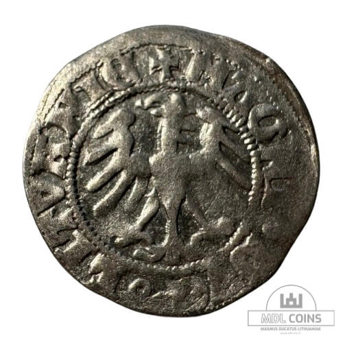 1501-1506 metų Aleksandro Jogailaičio 1/2 grašio - Renesansas - Katalogo nr. H27 B - Image 2