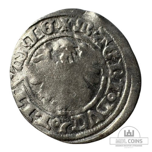 1501-1506 metų Aleksandro Jogailaičio 1/2 grašio - Gotika - Katalogo nr. H3 A - Image 2