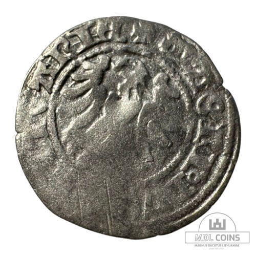 1501-1506 metų Aleksandro Jogailaičio 1/2 grašio - Gotika - Katalogo nr. H3 A - Image 2