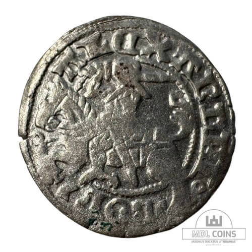 1501-1506 metų Aleksandro Jogailaičio 1/2 grašio - Gotika - Katalogo nr. H3 A