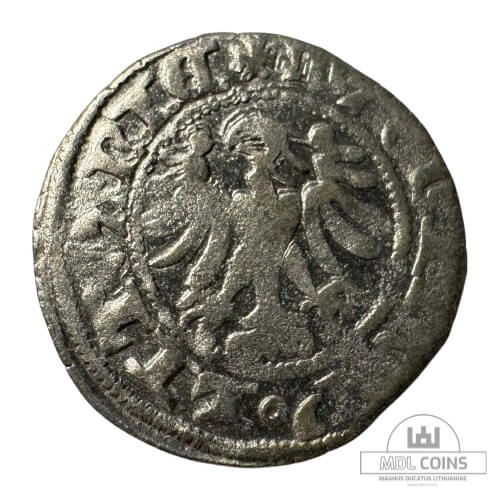 1501-1506 metų Aleksandro Jogailaičio 1/2 grašio - Gotika - Katalogo nr. H3 A - Image 2