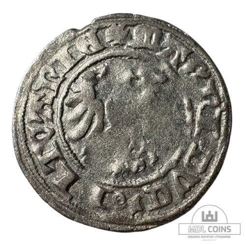 1501-1506 metų Aleksandro Jogailaičio 1/2 grašio - Gotika - Katalogo nr. H3 A - Image 2