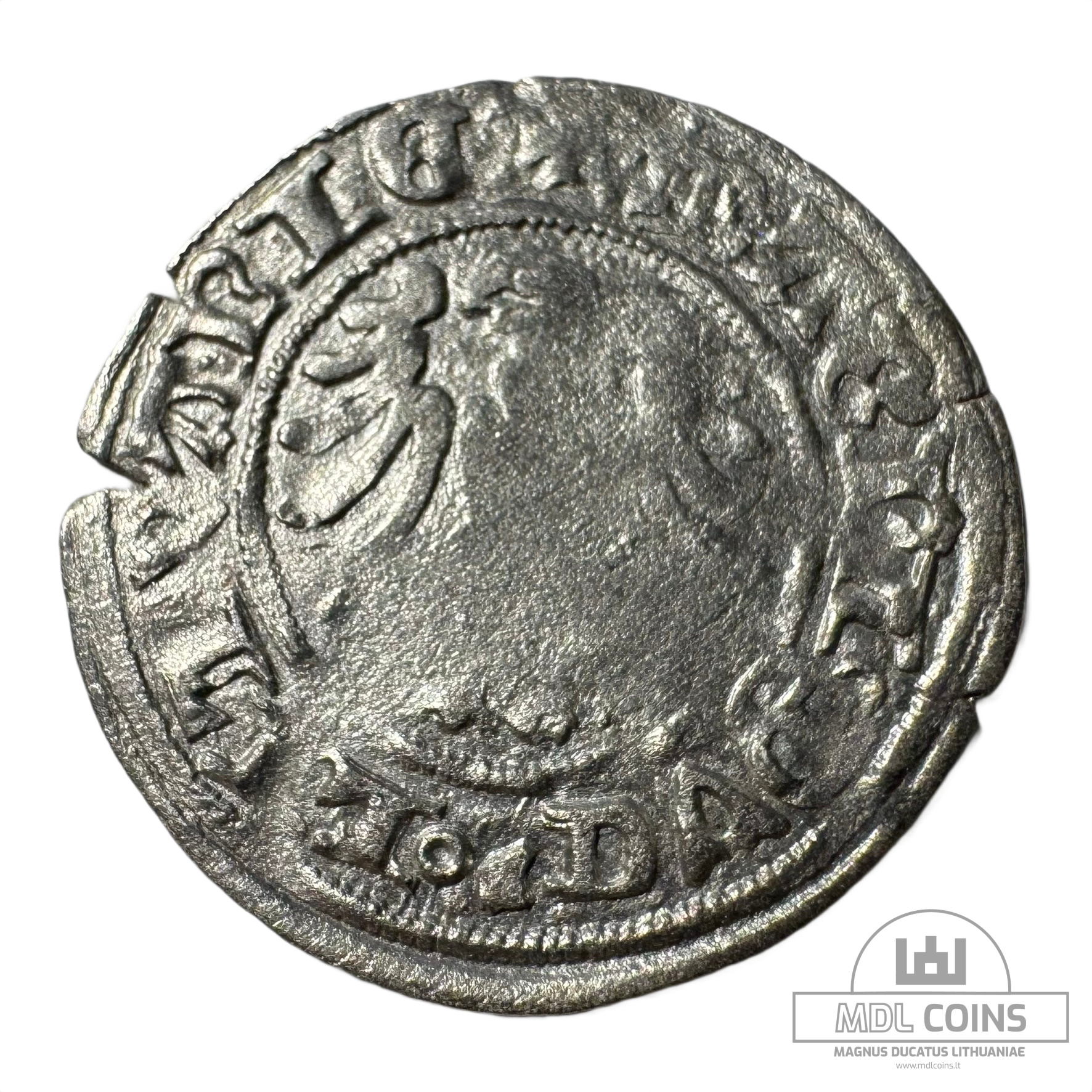 1501-1506 metų Aleksandro Jogailaičio 1/2 grašio - Gotika - Image 2