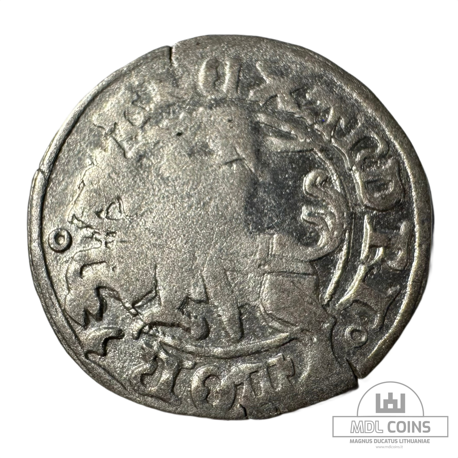 1501-1506 metų Aleksandro Jogailaičio 1/2 grašio - Gotika