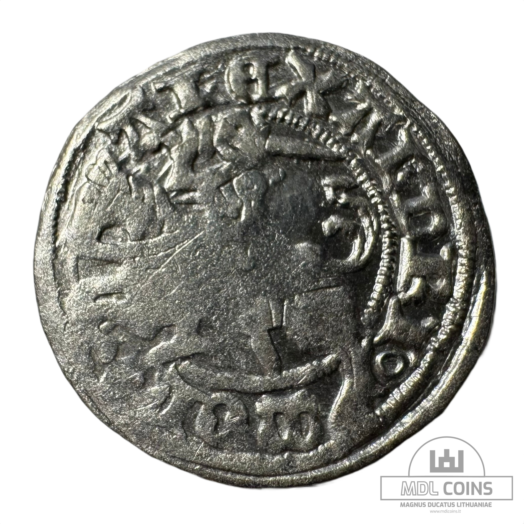 1501-1506 metų Aleksandro Jogailaičio 1/2 grašio - Gotika