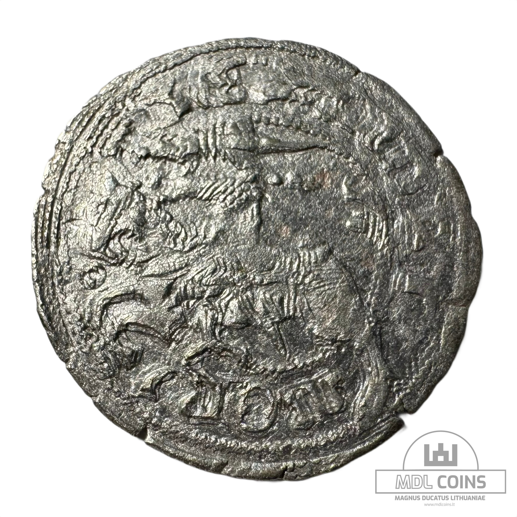 1501-1506 metų Aleksandro Jogailaičio 1/2 grašio - Gotika - Dvigubas kalimas