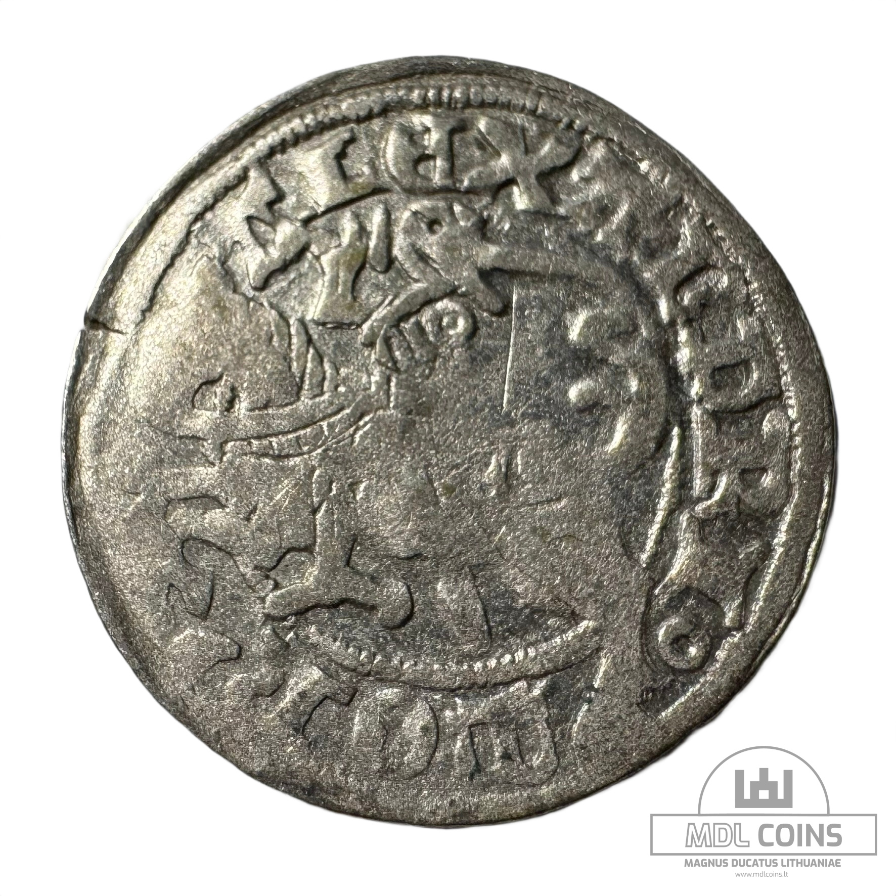 1501-1506 metų Aleksandro Jogailaičio 1/2 grašio - Gotika