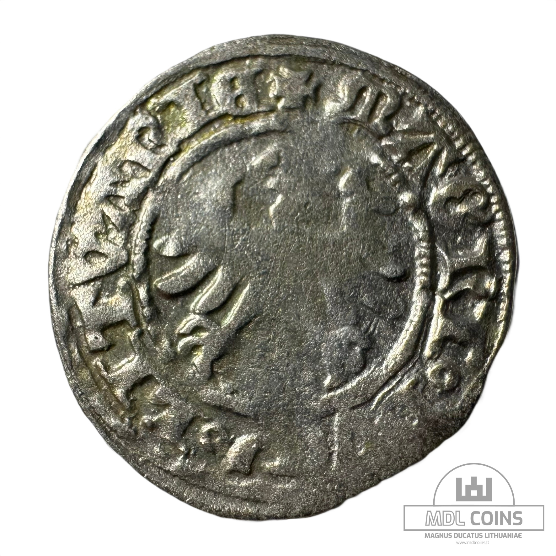 1501-1506 metų Aleksandro Jogailaičio 1/2 grašio - Gotika - Image 2