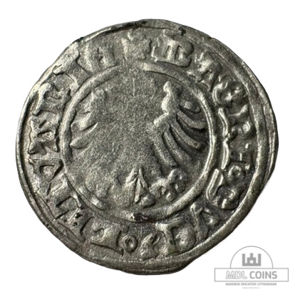 1501-1506 metų Aleksandro Jogailaičio 1/2 grašio - Gotika - Image 2