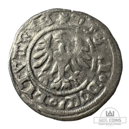 1501-1506 metų Aleksandro Jogailaičio 1/2 grašio - Gotika - Image 2