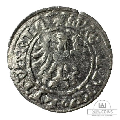 1501-1506 metų Aleksandro Jogailaičio 1/2 grašio - Gotika - Image 2