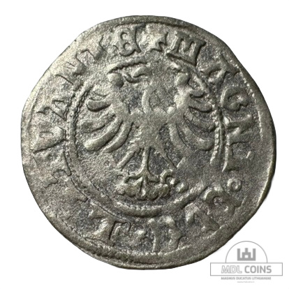 1501-1506 metų Aleksandro Jogailaičio 1/2 grašio - Renesansas - Image 2