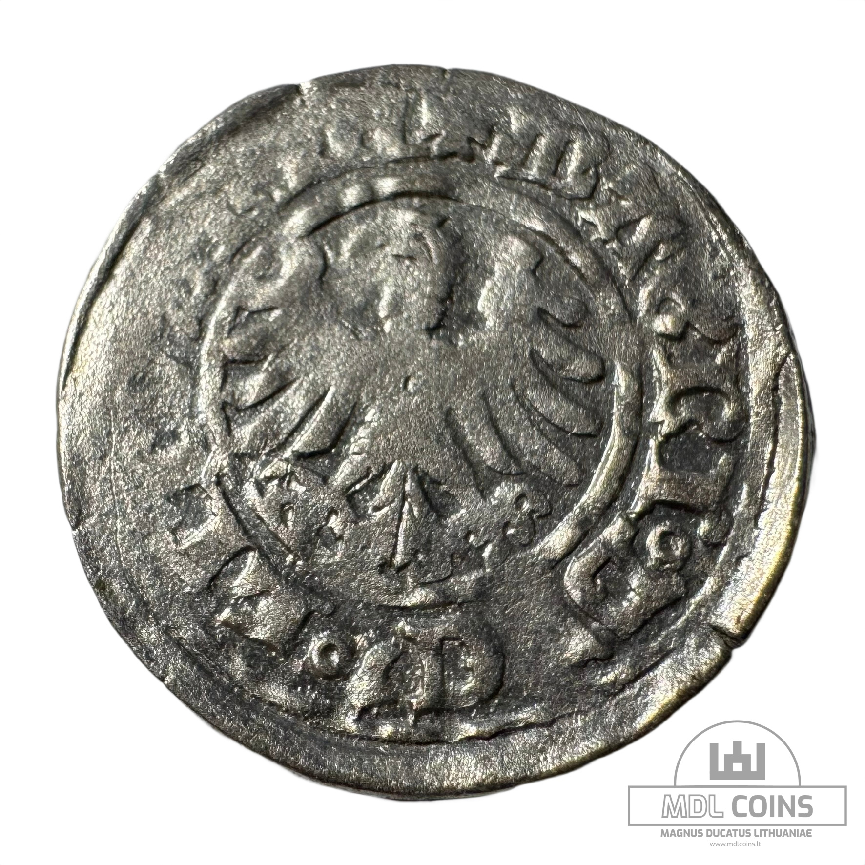 1501-1506 metų Aleksandro Jogailaičio 1/2 grašio - Gotika - Image 2