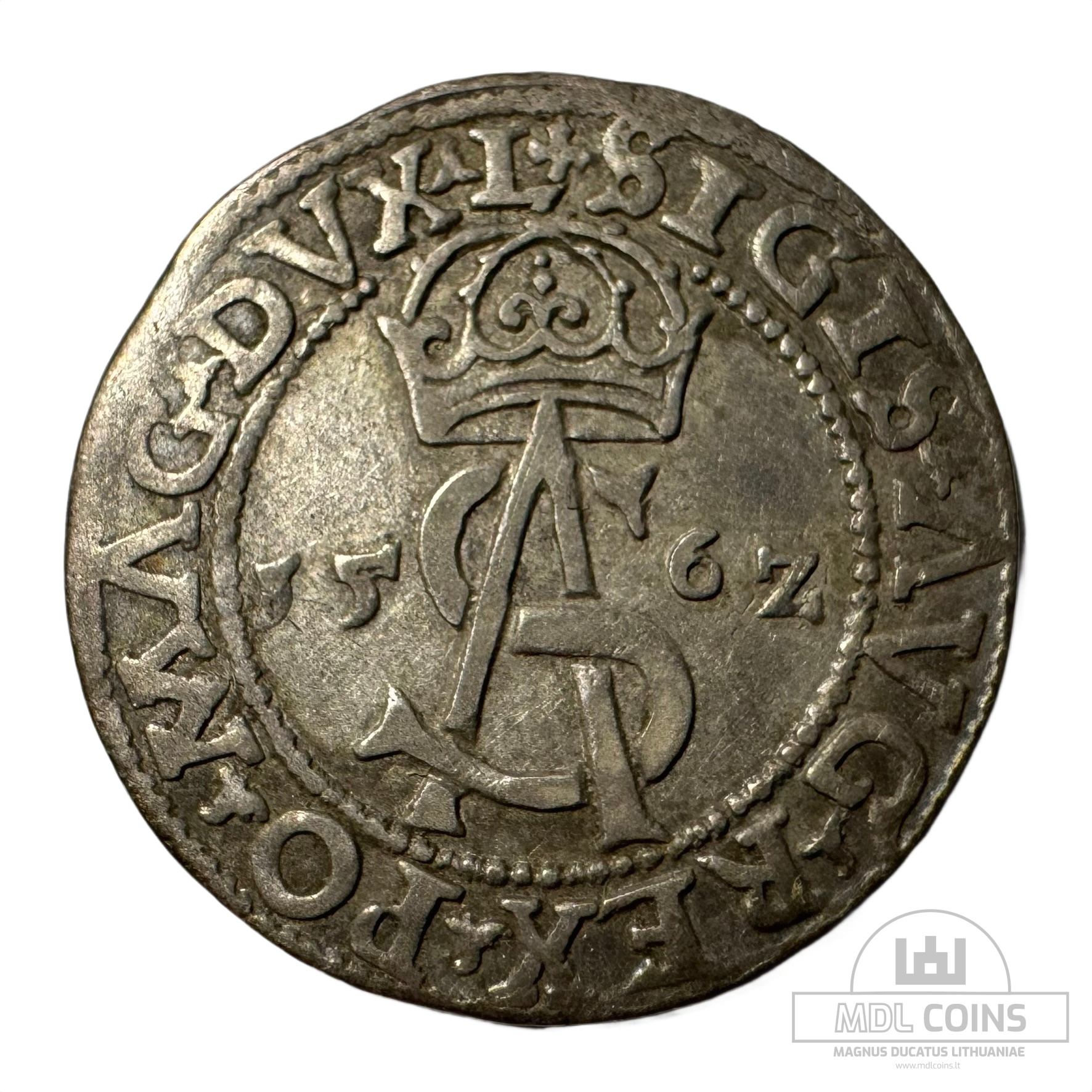 1562 metų Žygimanto Augusto 3 grašiai - Katalogo nr. 9SA18-4 - RR retumas