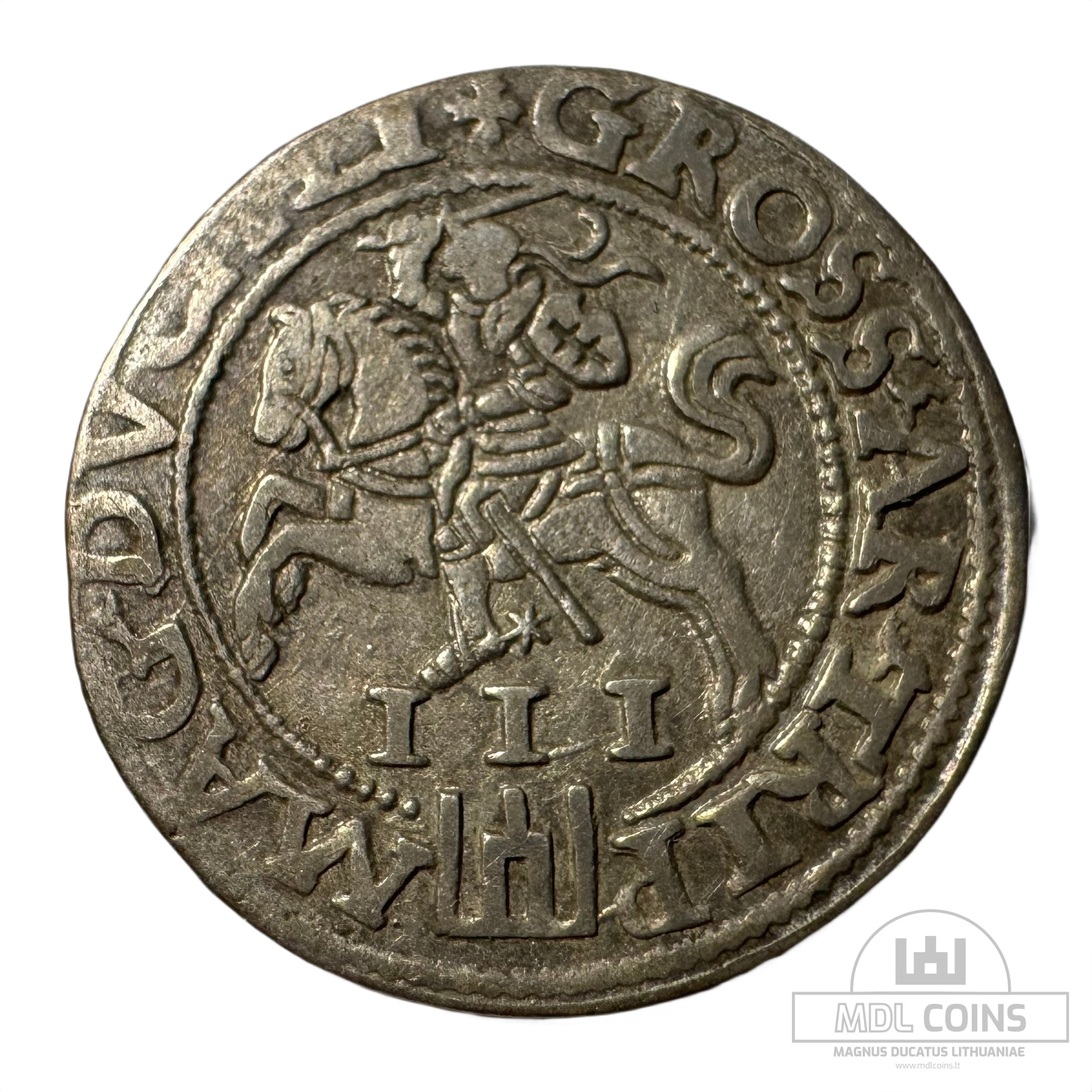 1562 metų Žygimanto Augusto 3 grašiai - Katalogo nr. 9SA18-4 - RR retumas - Image 2