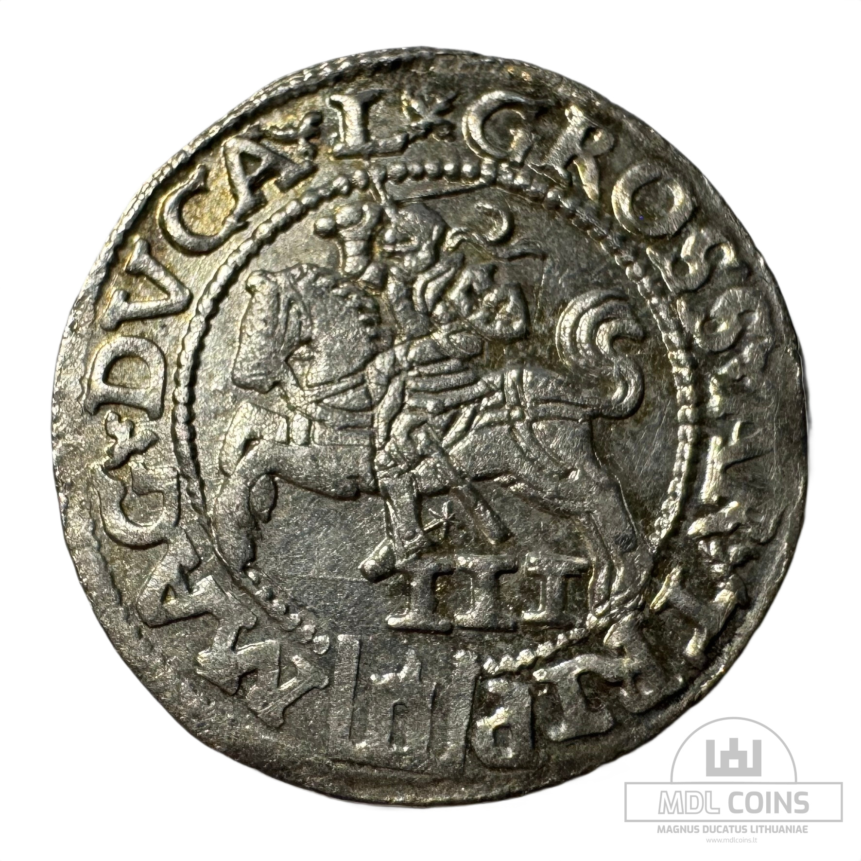 1562 metų Žygimanto Augusto 3 grašiai - Katalogo nr. 9SA16-6 - Kataloginė moneta - Image 2