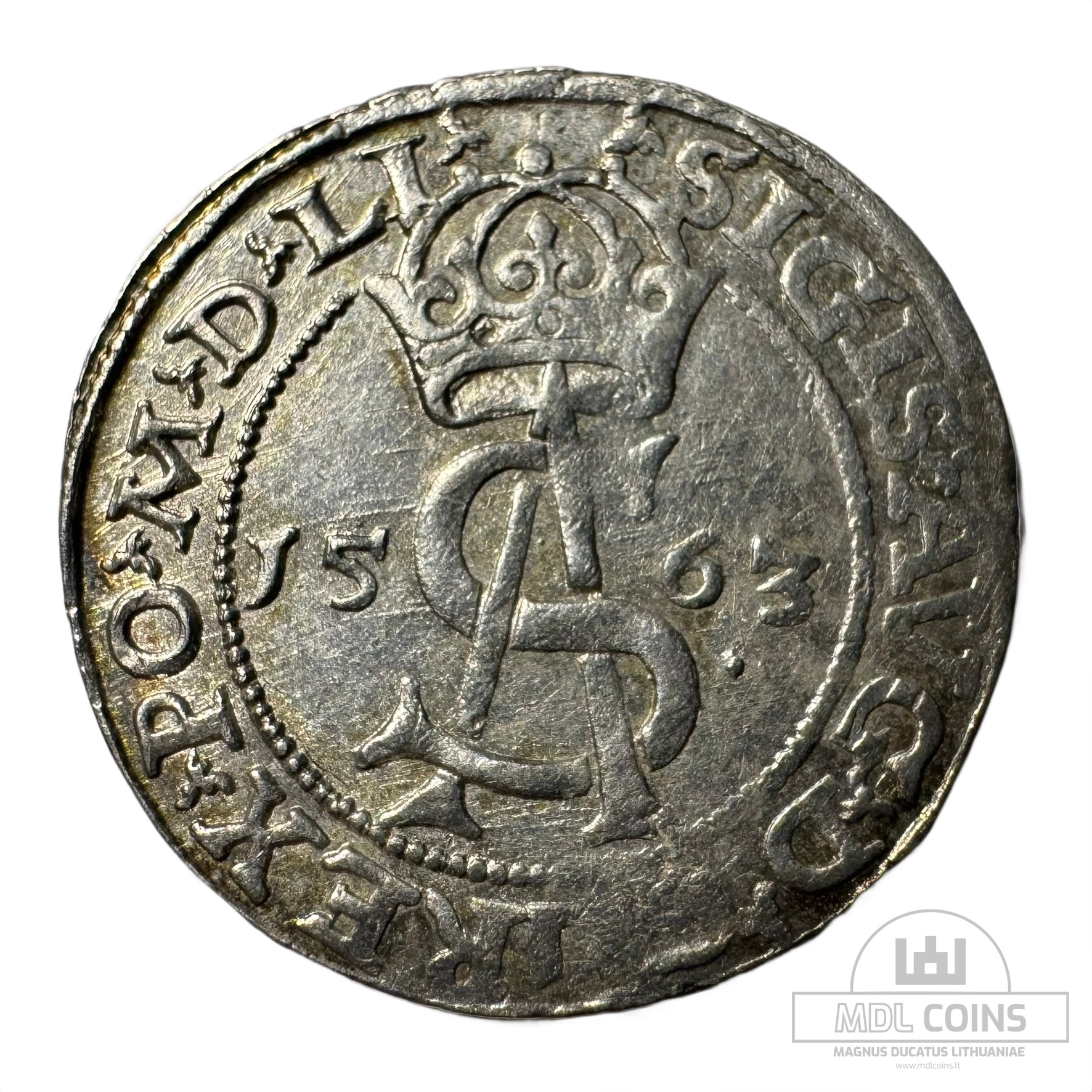 1563 metų Žygimanto Augusto 3 grašiai - Katalogo nr. 9SA38-9 - Kataloginė moneta