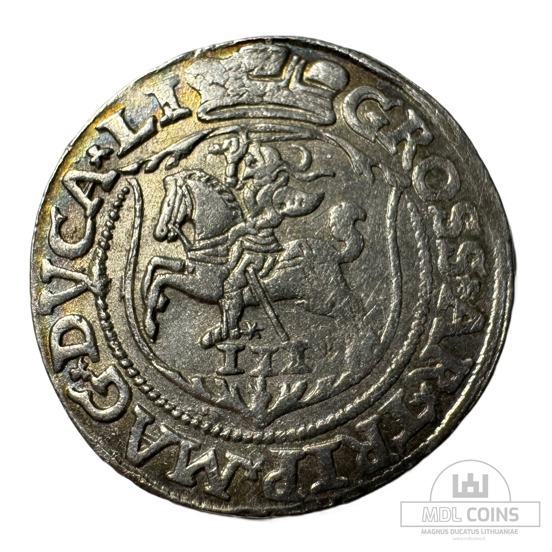 1563 metų Žygimanto Augusto 3 grašiai - Katalogo nr. 9SA38-9 - Kataloginė moneta - Image 2