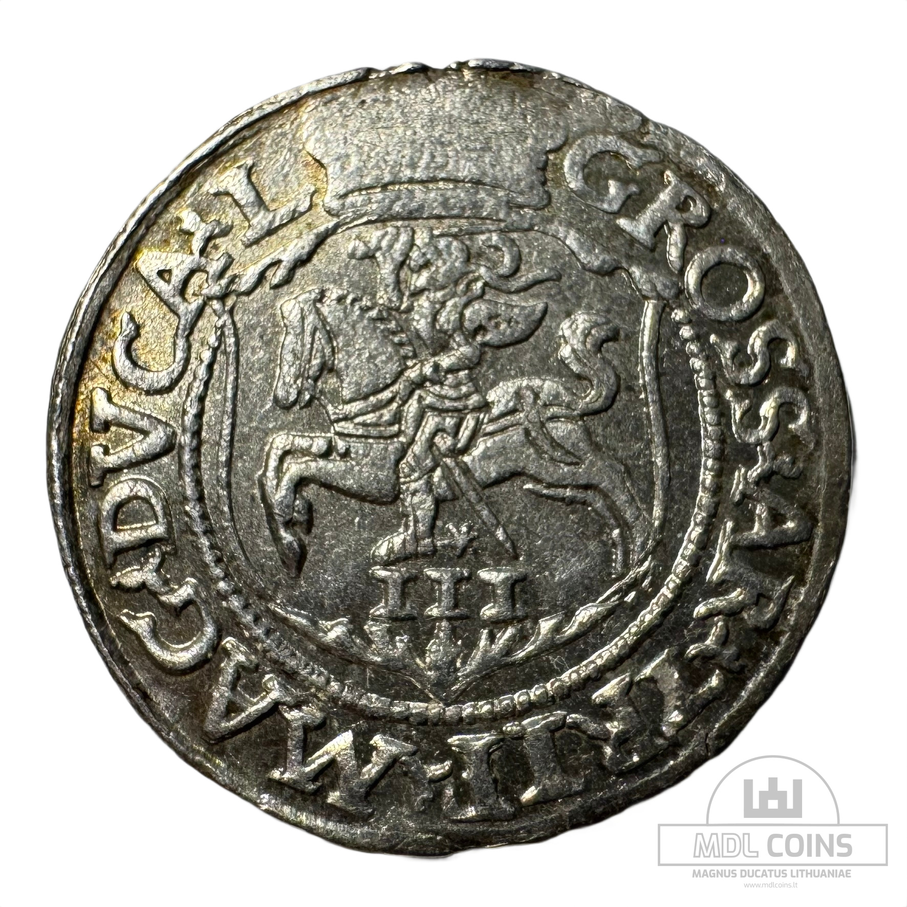 1564 metų Žygimanto Augusto 3 grašiai - Katalogo nr. 9SA55-13 - RR retumas - Image 2