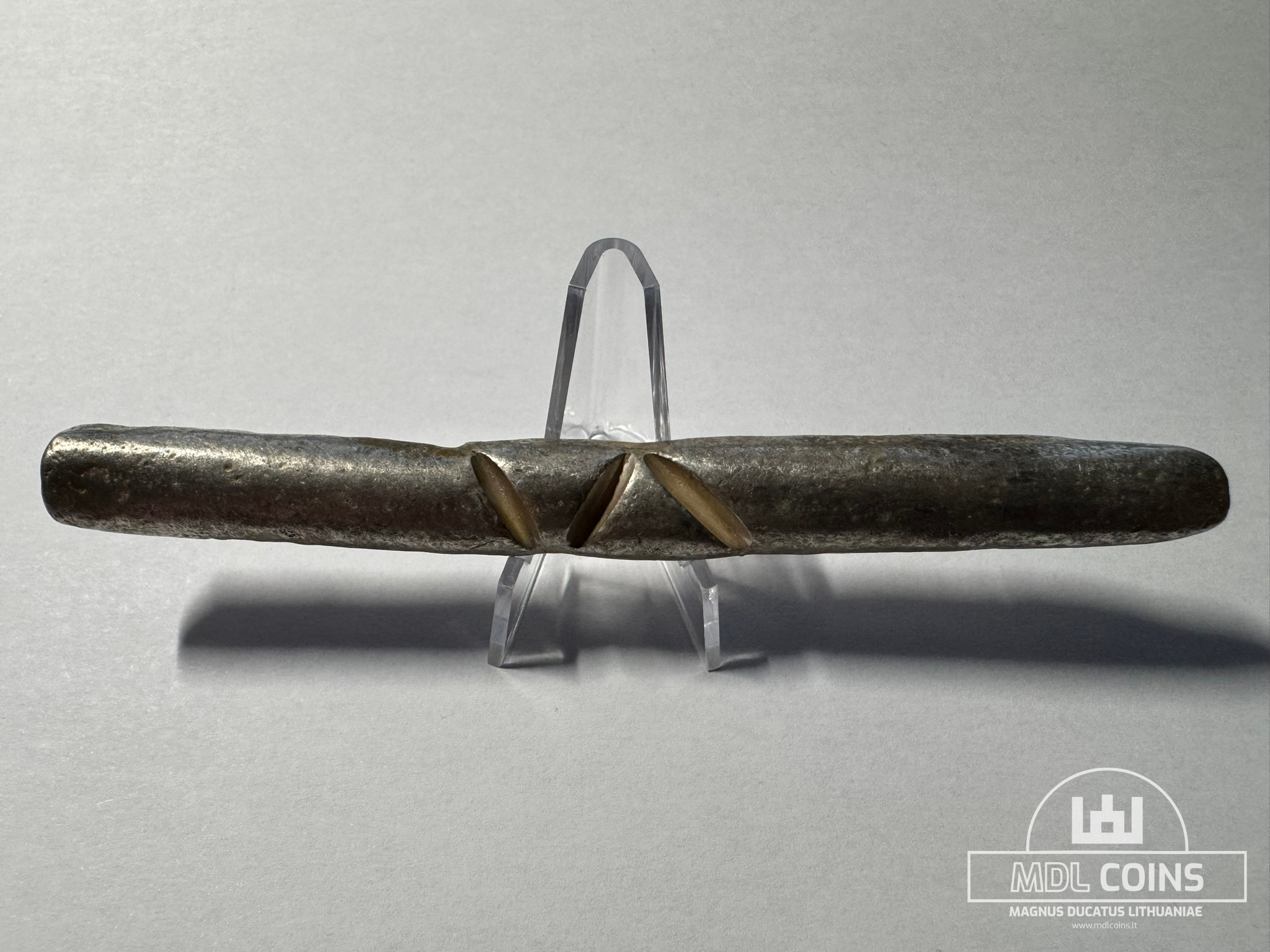 XIV amžiaus Lietuviškas lydinys / ilgasis su trim įkirtimais (13,2 cm / 106,6 g) - Image 3