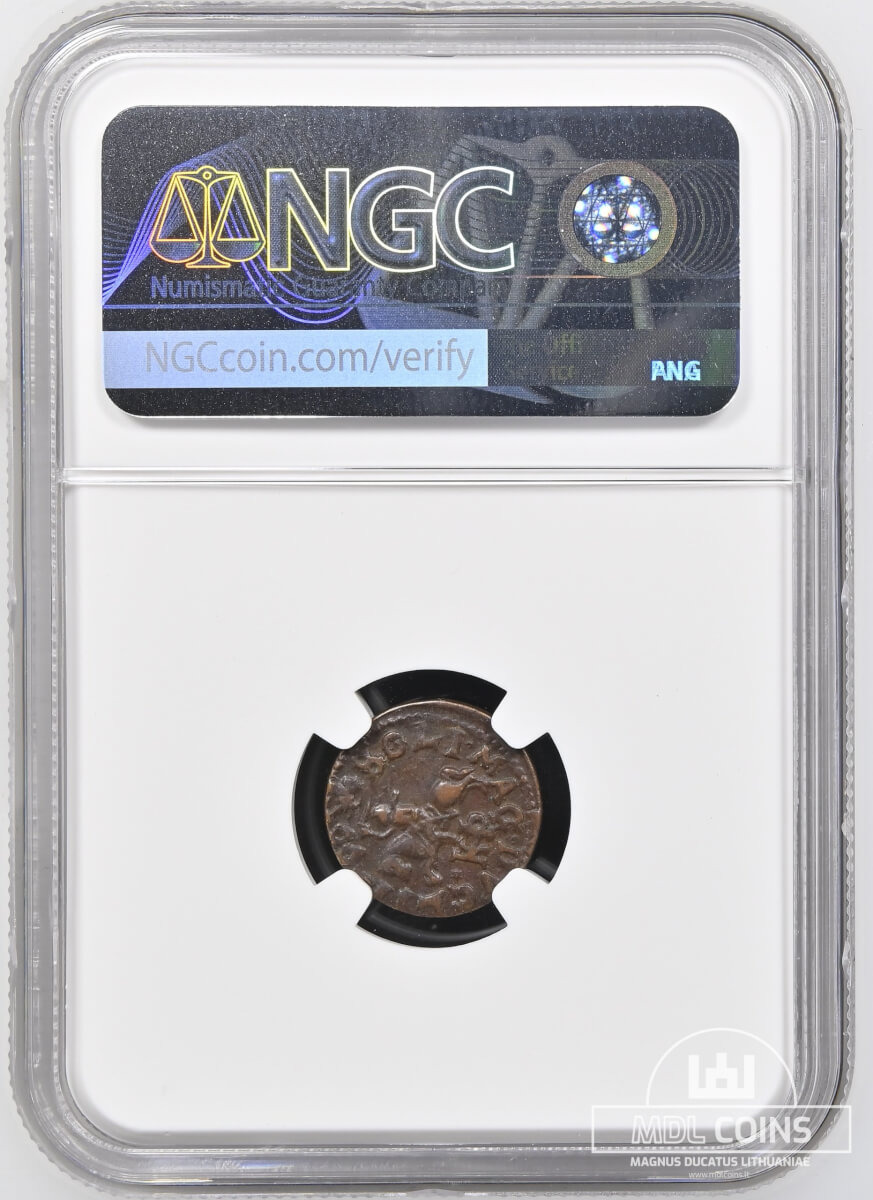 1665 metų Jono Kazimiero šilingas - NGC AU53BN - Image 3