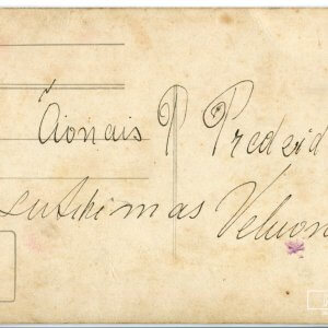 Alternative view of „Sveikas, Lietuvos Prezidente!“ – Lietuvos Respublikos Prezidento Antano Smetonos sutikimas Veliuonoje -1927 metai - 9 x 14 cm