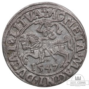 1547 metų Žygimanto Augusto 1/2 grašio - Dvigubas kalimas