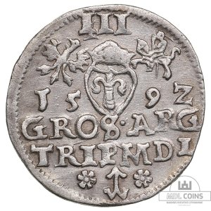 1592 metų Žygimanto Vazos 3 grašiai