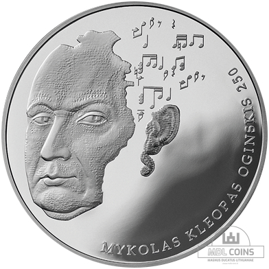 Lietuva - 2015 metų 20 eurų - Mykolo Kleopo Oginskio 250-osios gimimo metinės - (Sidabras 925 / 28,28 g)