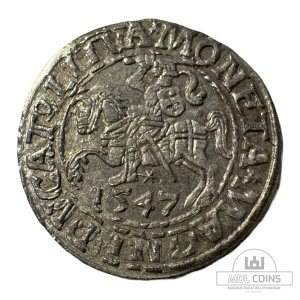 1547 metų Žygimanto Augusto 1/2 grašio - Dvigubas kalimas