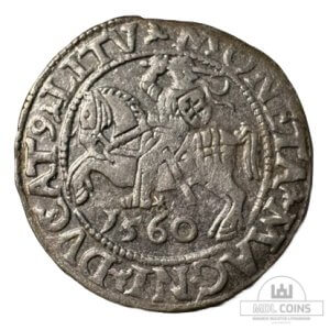1560 metų Žygimanto Augusto 1/2 grašio