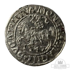 1547 metų Žygimanto Augusto 1/2 grašio - Dvigubas kalimas