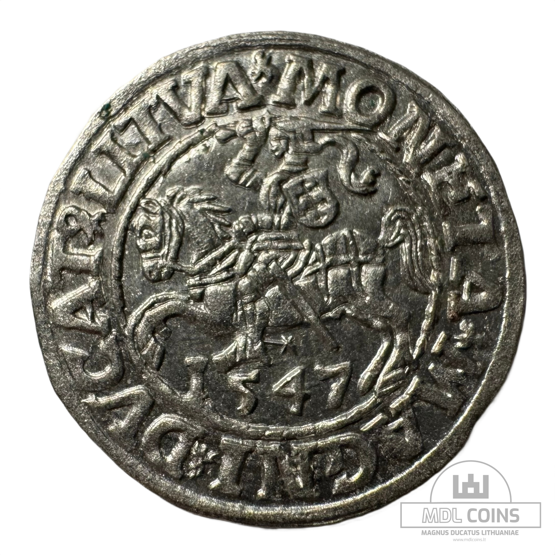 1547 metų Žygimanto Augusto 1/2 grašio