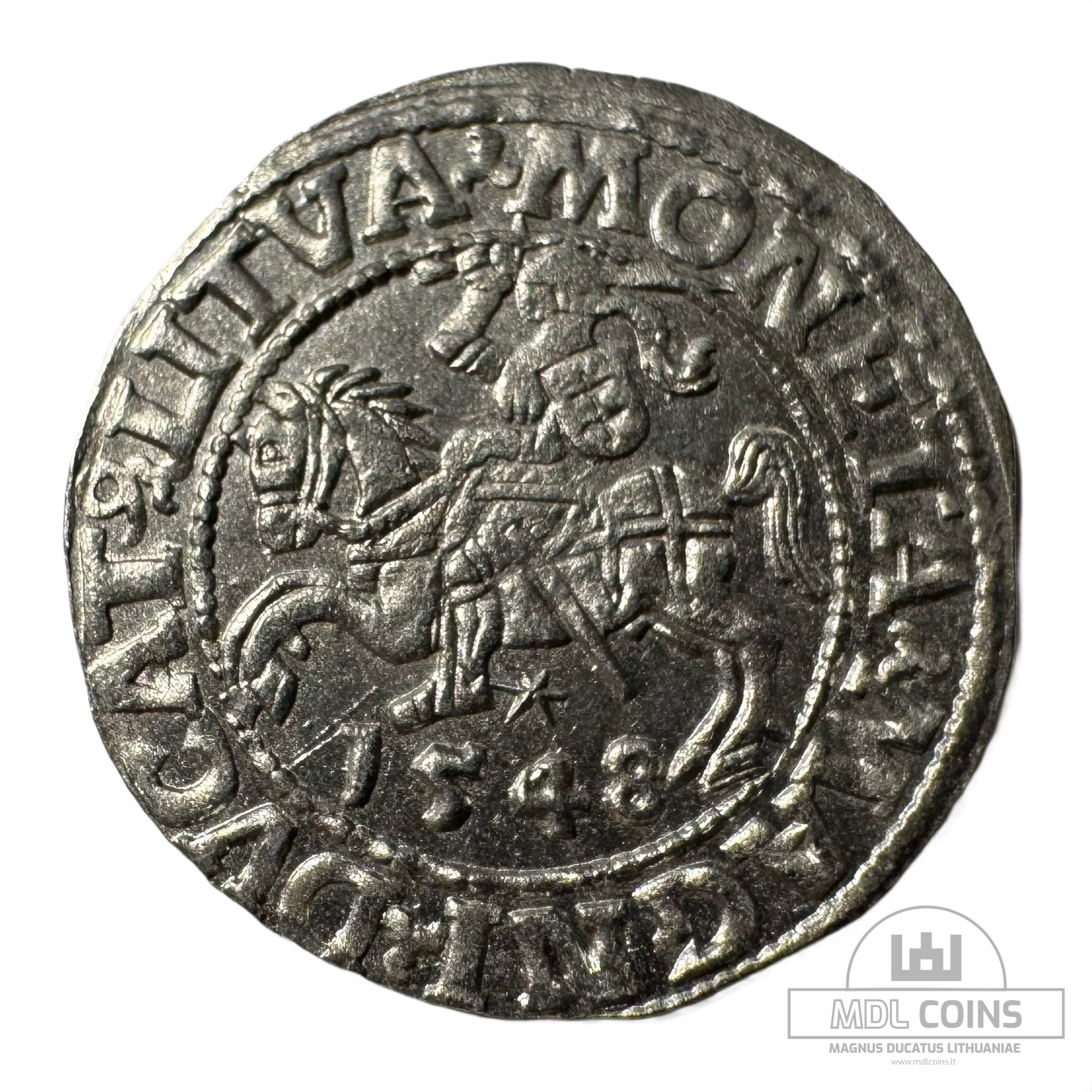 1548 metų Žygimanto Augusto 1/2 grašio