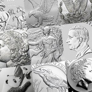 Biržos kainomis indeksuotos monetos-medaliai (kintama kaina)