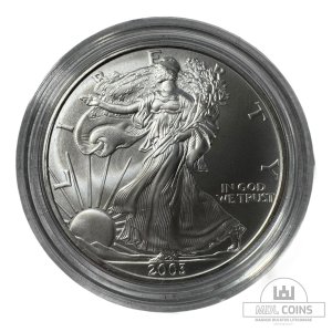 Alternative view of JAV - 2003 metų 1 doleris - "Silver Eagle" - Su dėžute - (Sidabras 999 / 31,1 g)