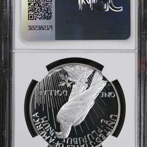 Alternative view of JAV - 2024 metų 1 doleris - "Taikos doleris" - NGC PF69 ULTRA CAMEO "SAN FRANCISCO" - (Sidabras 999 / 26,69 g)
