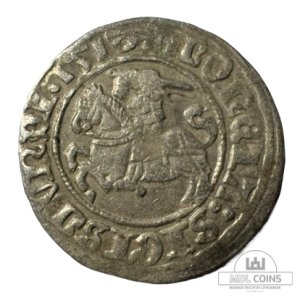 1510 metų Žygimanto Senojo 1/2 grašio - Katalogo nr. H36 B3