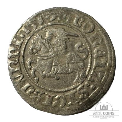 1510 metų Žygimanto Senojo 1/2 grašio - Katalogo nr. H36 B3