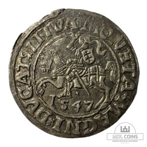 1547 metų Žygimanto Augusto 1/2 grašio - Dvigubas kalimas