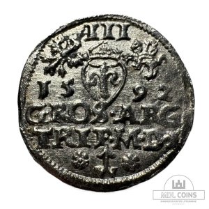 1592 metų Žygimanto Vazos 3 grašiai