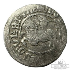 1518 metų Žygimanto Senojo 1/2 grašio - Katalogo nr. H53 A1 - II retumas