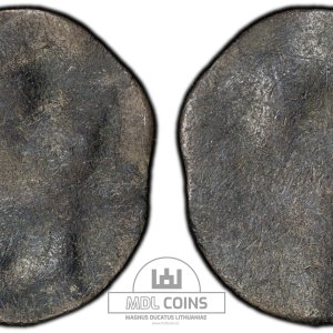 Alternative view of 1396-1401 metų Vytauto Didžiojo 1/2 grašio – „PECHIAT” – Neaprašytas itin mažo skersmens tipas (Skersmuo 12 mm / Svoris 0,35 g) - PCGS F12